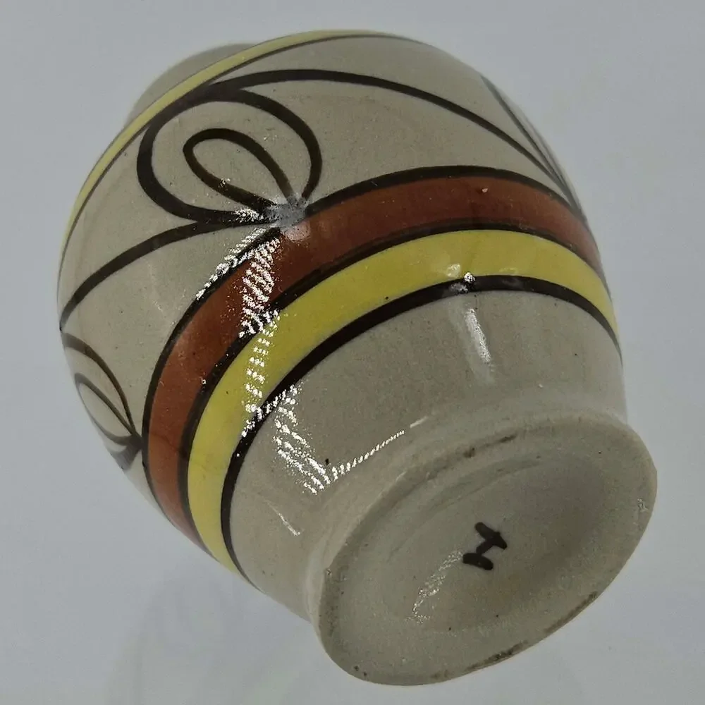 Vintage vase Hand painted Crafted pottery European